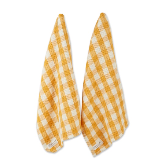 DII® Checker Washed Waffle Dish Towels